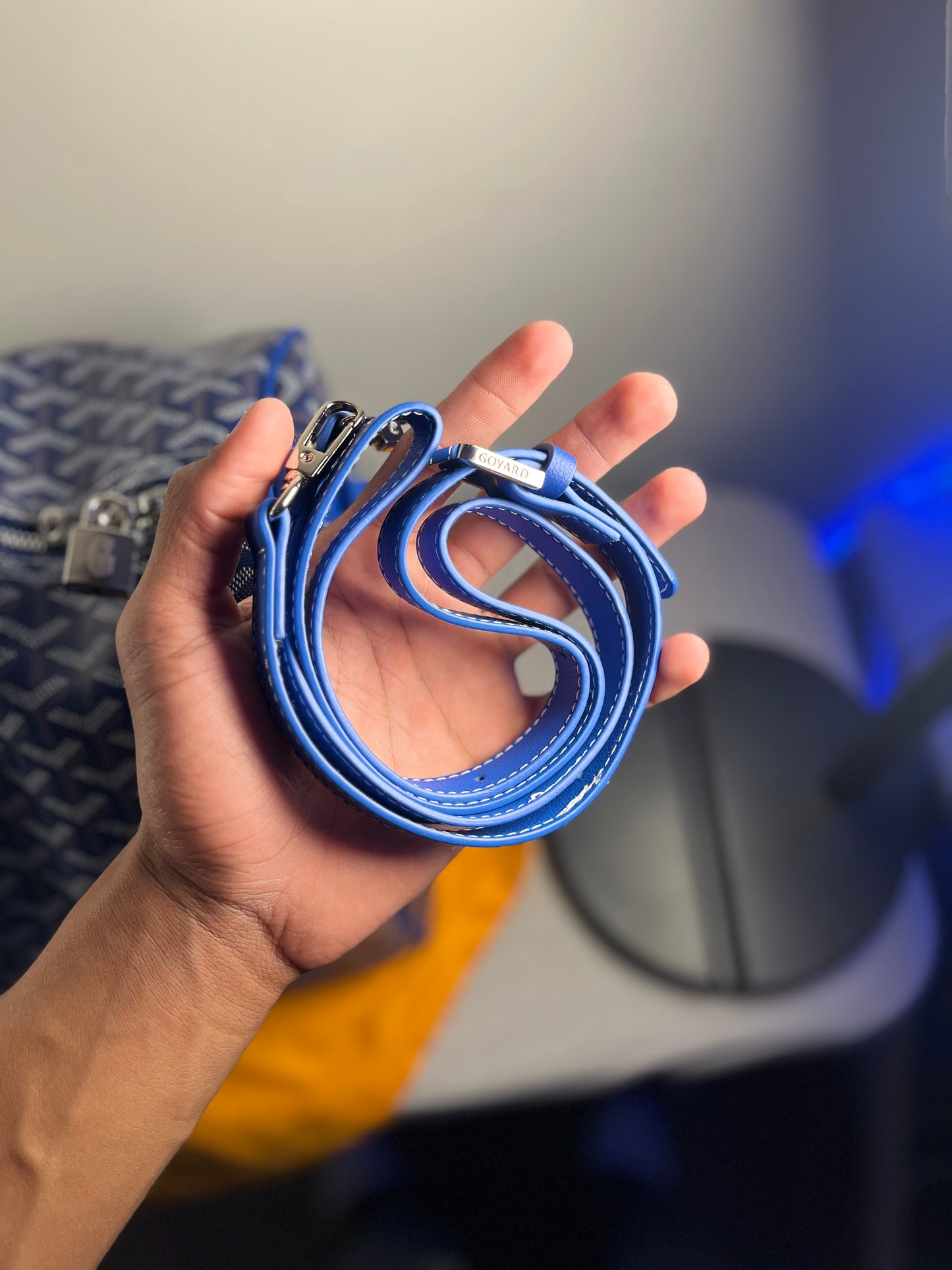 NAVY BLUE GOYARD DUFFLE