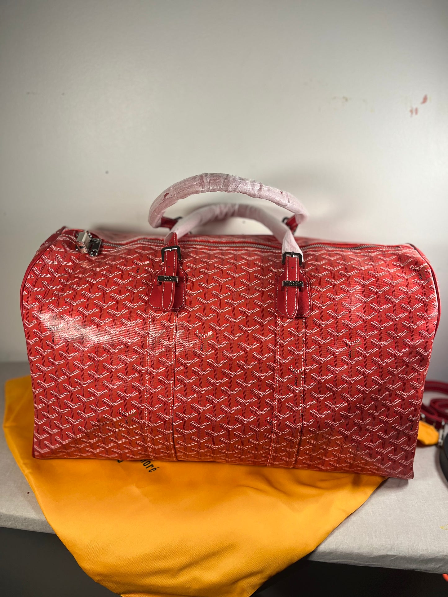 RED GOYARD DUFFLE