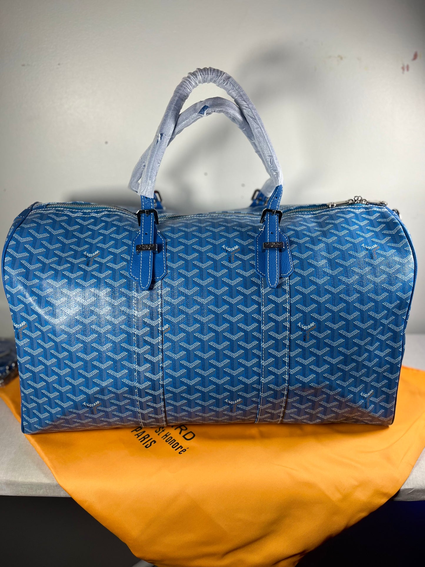 SKY BLUE GOYARD DUFFLE BAG