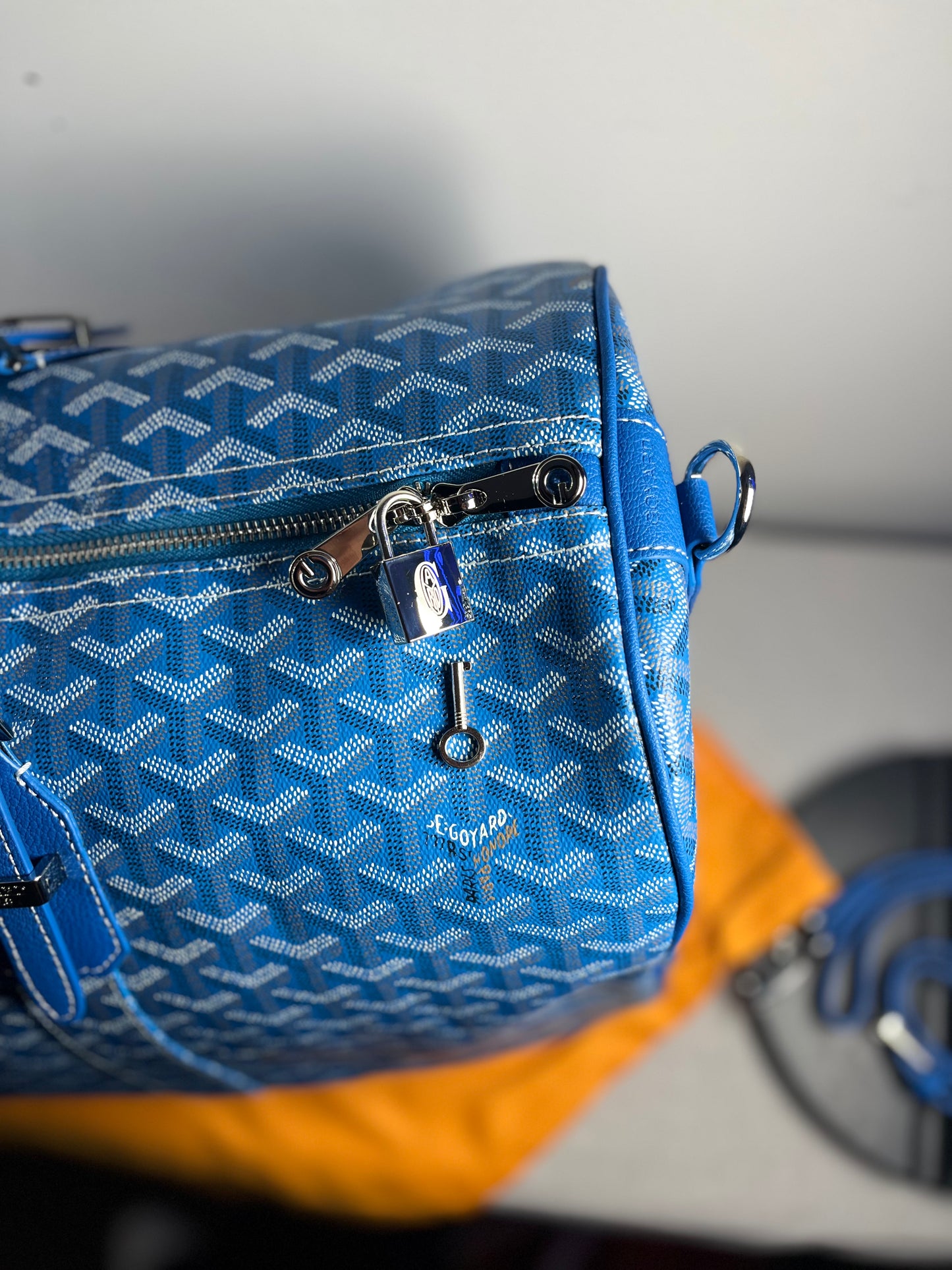 SKY BLUE GOYARD DUFFLE BAG