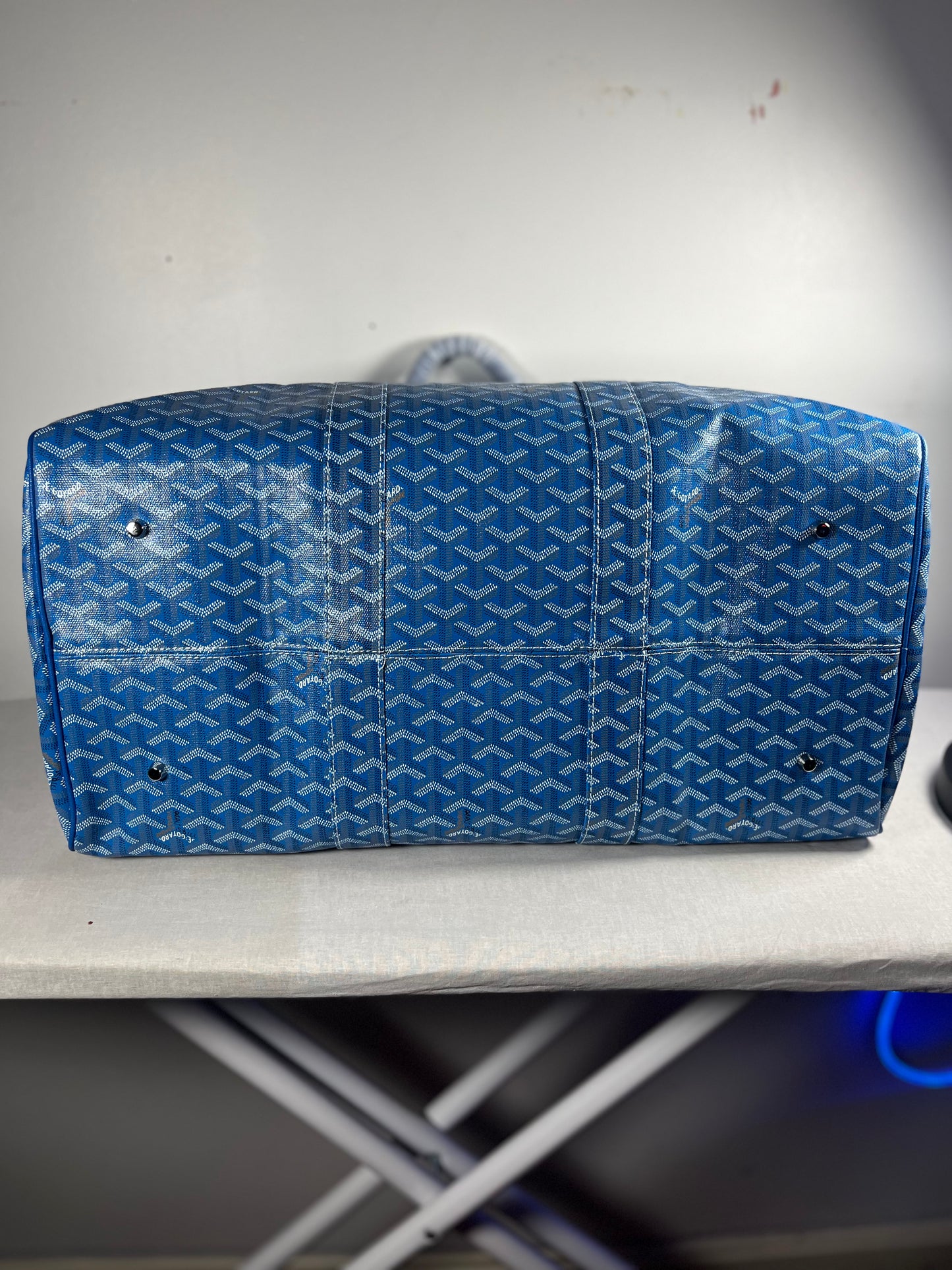 SKY BLUE GOYARD DUFFLE BAG